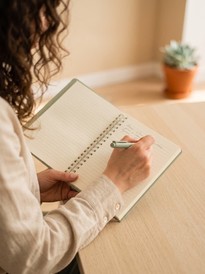 Membre de l’équipe Expression des Potentiels prenant des notes